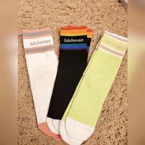 Lululemon sport socks 3 pairs New